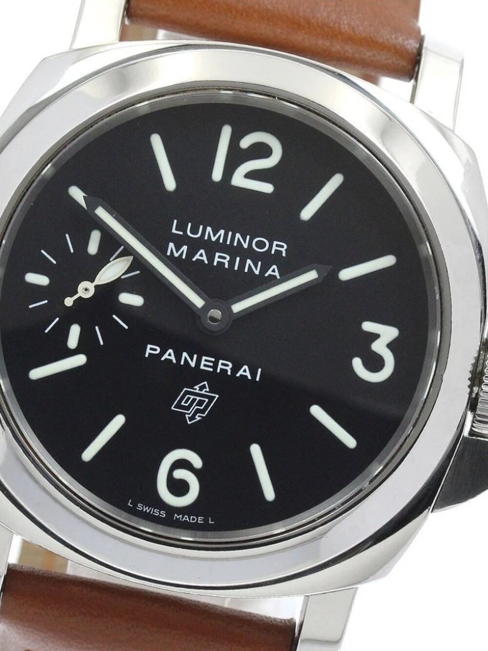 PANERAI Luminor Marina Logo PAM00005 black Dial Hand Winding Men's Watch_945687